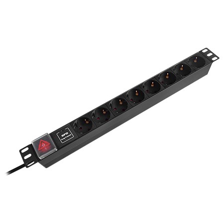 pdu rack 19 inch 8 prize switch 16a 2m emtex - imagine 3